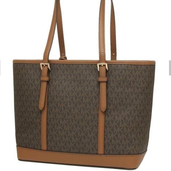 Michael Kors Small Top Zip Shoulder Tote Brown - Picture 3 of 10